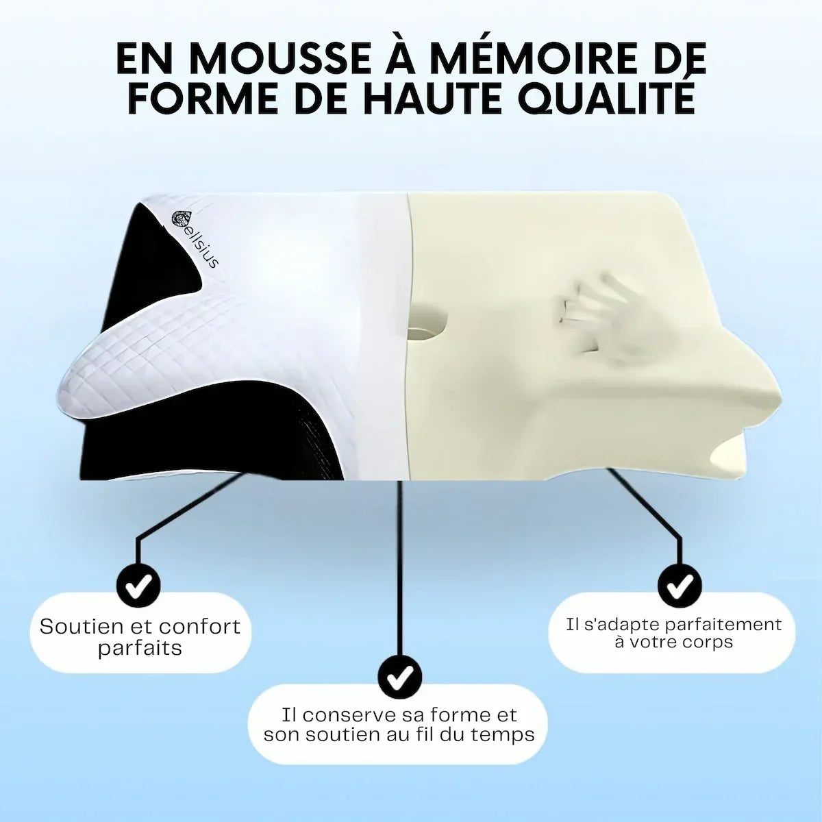 Coussin d’Alignement Cervical Cellsius - Le secret du dormeur latéral et dorsal