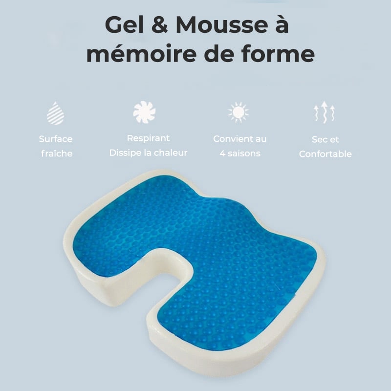 Coussin Orthopédique d'Assise Cellsius - Soulage les douleurs du coccyx et lombaires